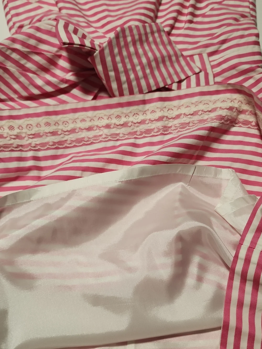 Kate Spade Jillian Candy Pink and White Striped Bow-Front Dress
